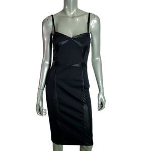 Armani Exchange‎ Womens Bodycon Dress Size 4 Removable Straps Stretch Black